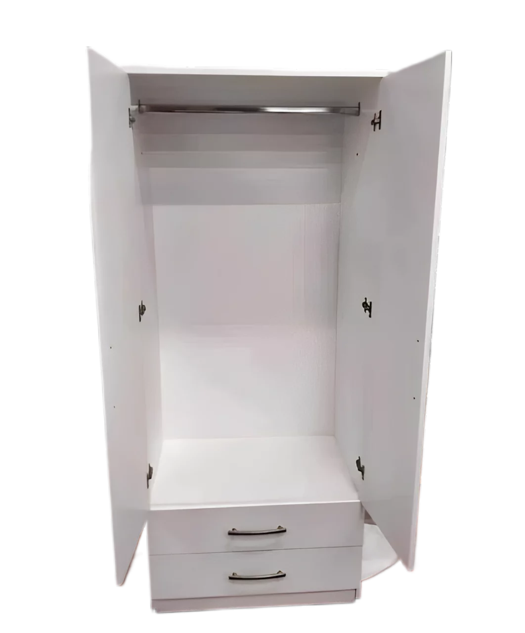 Excellent look, 2 door wardrobe with mirror, drawer and hanging inside, fast delivery - Image 2