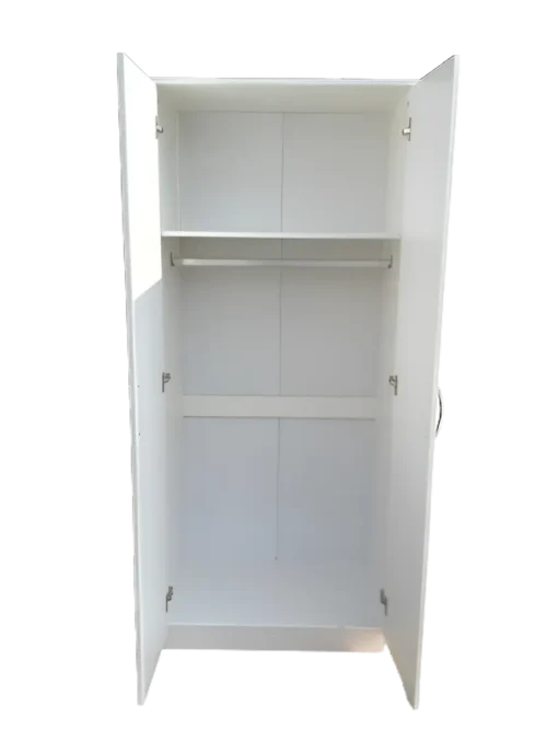 Durable 2 door wardrobe hanging inside, fast delivery - Image 2
