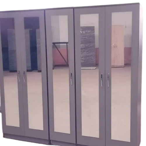 5 door wardrobe with hanging and mirror, guarantee