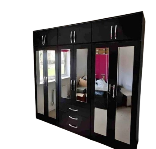 6 door wardrobe with top boxes, drawer and mirror, guarantee